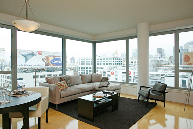 Brannan Street, San Francisco, Interior Design, Highrise, high-rise, High Rise, loft, open living